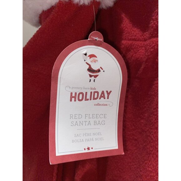 Pottery Barn Kids Alyssa Large Red Fleece Santa Bag Sack Christmas Stocking - Picture 6 of 16